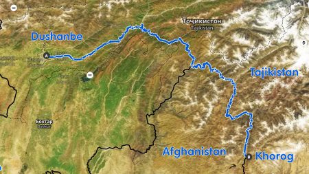 Tajikistan 1 route voor Website